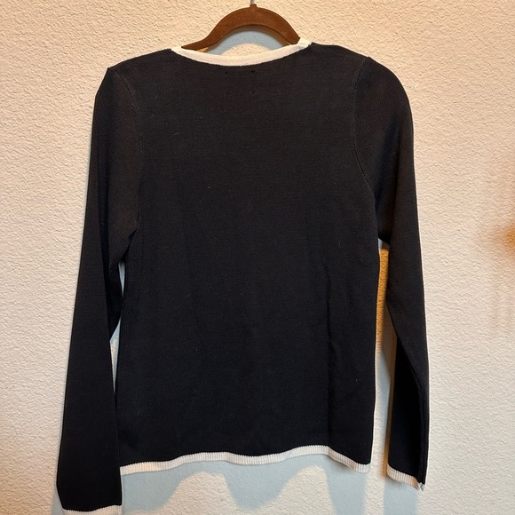 ASOS Black Crew Neck Sweater Fine-Knit Long Sleeve - Picture 6 of 10